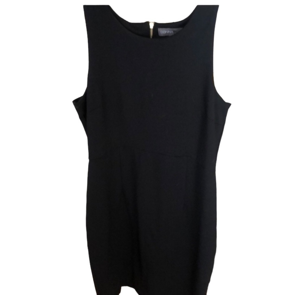 Donna Ricci NY size Large Black sleeveless cocktail dress great year round NWOT